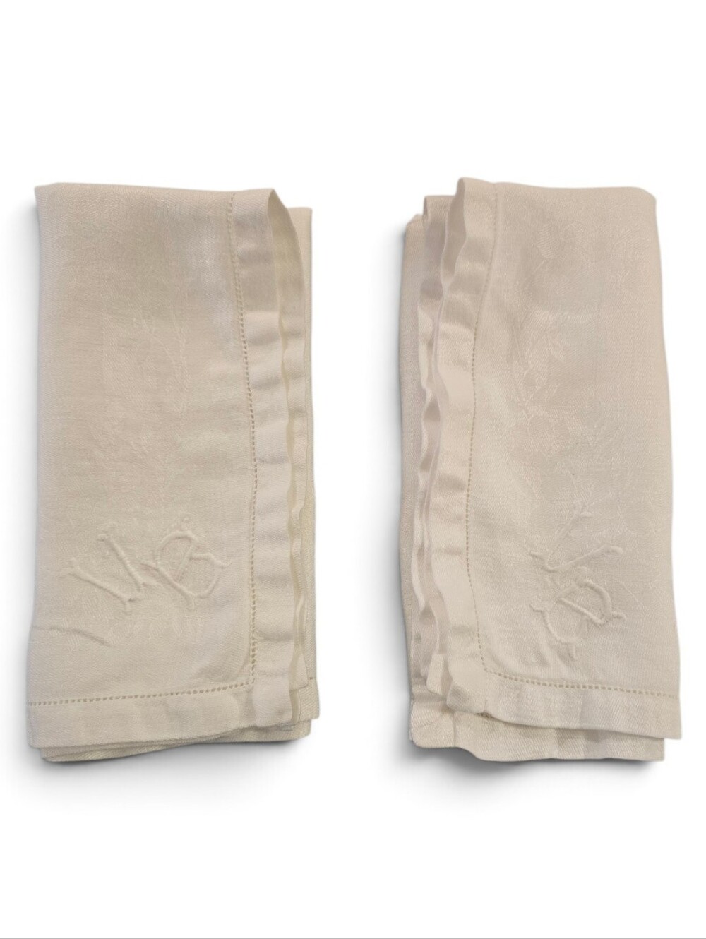 Monogrammed White Cloth Napkins